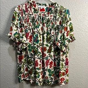 Rose & Olive Multicolor Floral Top